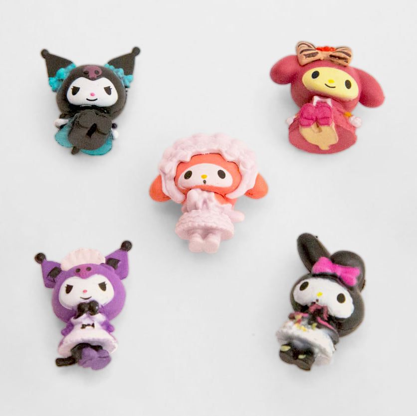 Figura My Melody y Kuromi set c/5